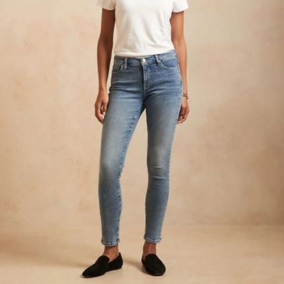 Banana Republic Denim - Banana Republic Mid-rise Distressed Skinny Jeans